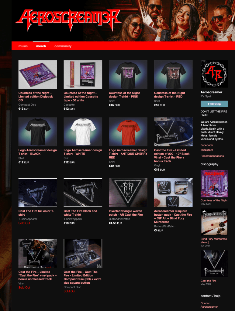 Aeroscreamer bandcamp